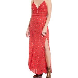 Long floral slip dress free people